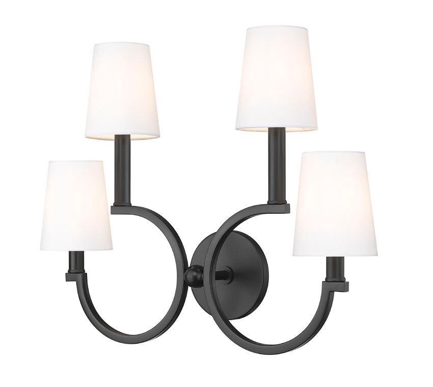 Z-Lite Cordelia Wall Sconce Matte Black - Lighting House Orillia