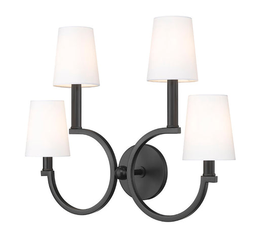 Z-Lite Cordelia Wall Sconce Matte Black - Lighting House Orillia