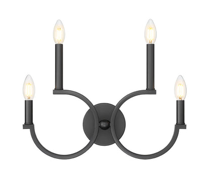 Z-Lite Cordelia Wall Sconce Matte Black - Lighting House Orillia