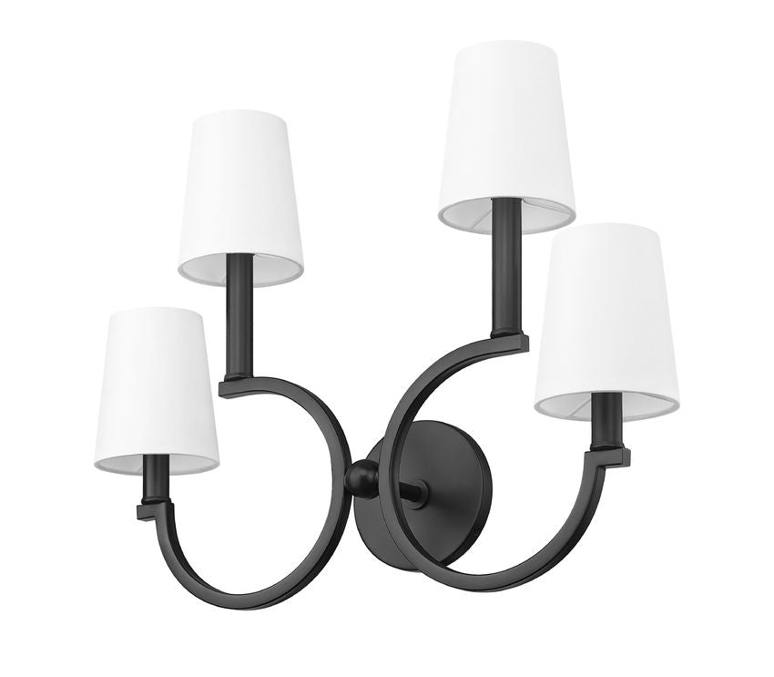 Z-Lite Cordelia Wall Sconce Matte Black - Lighting House Orillia
