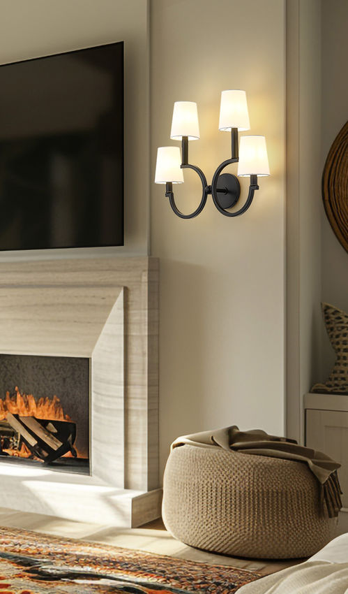 Z-Lite Cordelia Wall Sconce Matte Black - Lighting House Orillia