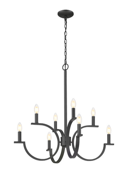 Z-Lite Cordelia Chandelier 8-Light Matte Black - Lighting House Orillia