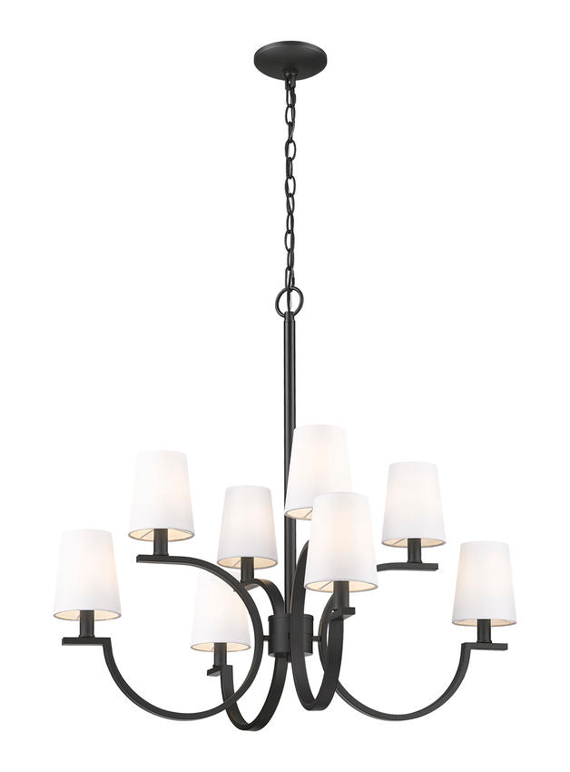 Z-Lite Cordelia Chandelier 8-Light Matte Black - Lighting House Orillia