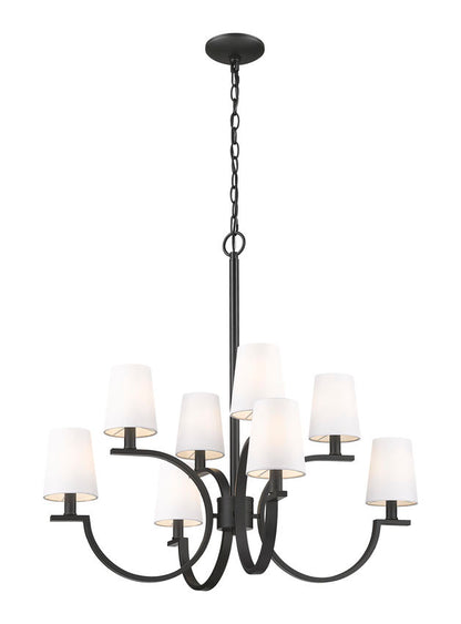 Z-Lite Cordelia Chandelier 8-Light Matte Black - Lighting House Orillia