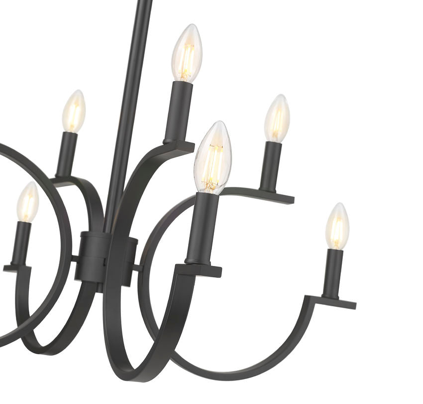 Z-Lite Cordelia Chandelier 8-Light Matte Black - Lighting House Orillia