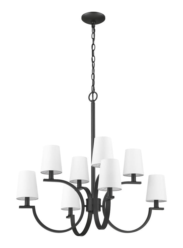 Z-Lite Cordelia Chandelier 8-Light Matte Black - Lighting House Orillia