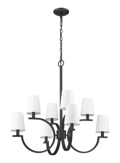 Z-Lite Cordelia Chandelier 8-Light Matte Black - Lighting House Orillia