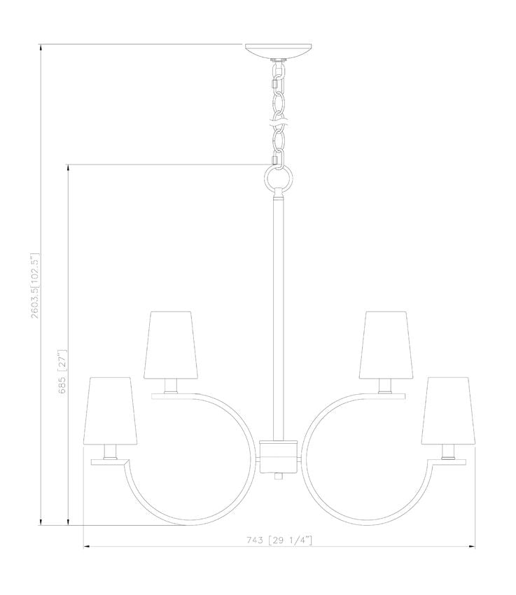 Z-Lite Cordelia Chandelier 8-Light Modern Gold - Lighting House Orillia