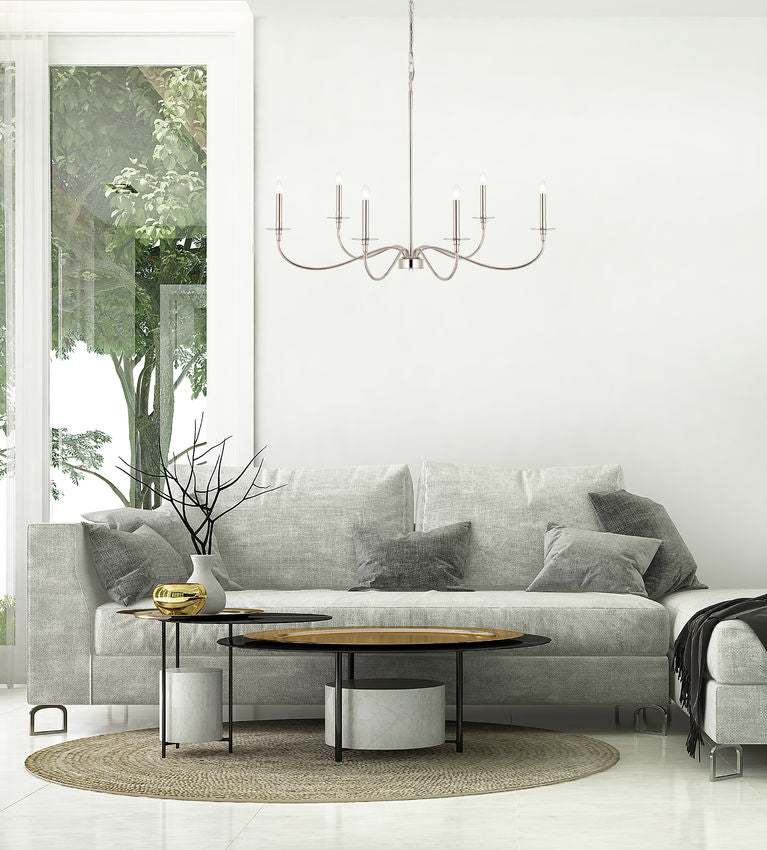 Z-Lite Arrington Chandelier 42 inch Polished Nickel | Lighting House Orillia