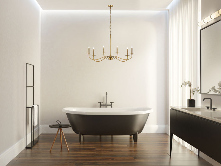 Z-Lite Arrington Chandelier 42 inch Rubbed Brass | Lighting House Orillia