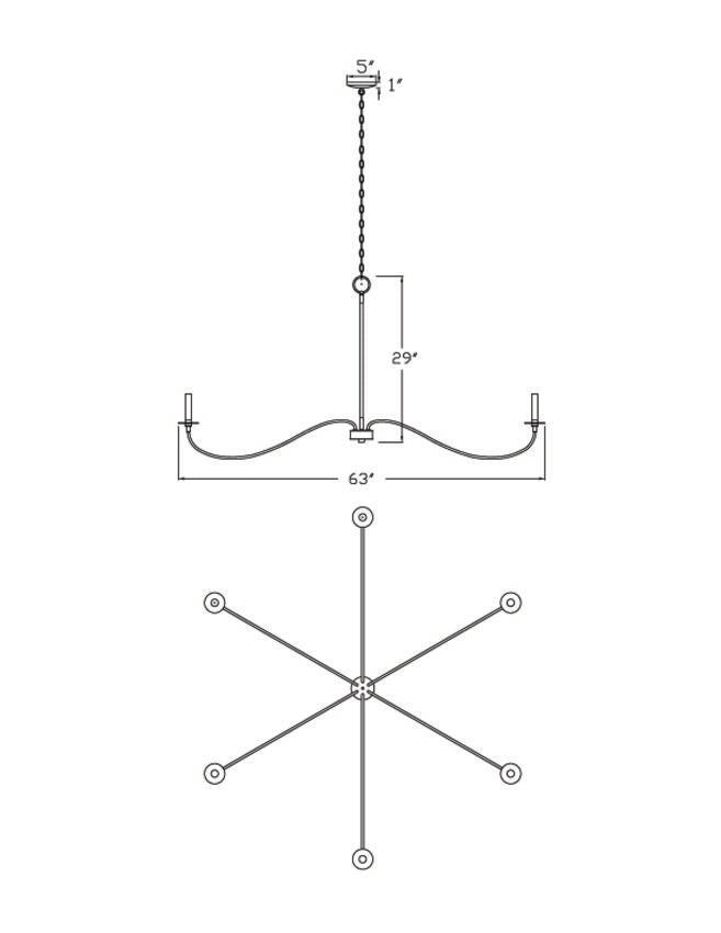 Z-Lite Arrington Chandelier 63 inch Matte Black | Lighting House Orillia