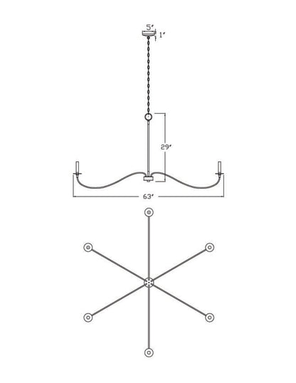 Z-Lite Arrington Chandelier 63 inch Rubbed Brass | Lighting House Orillia
