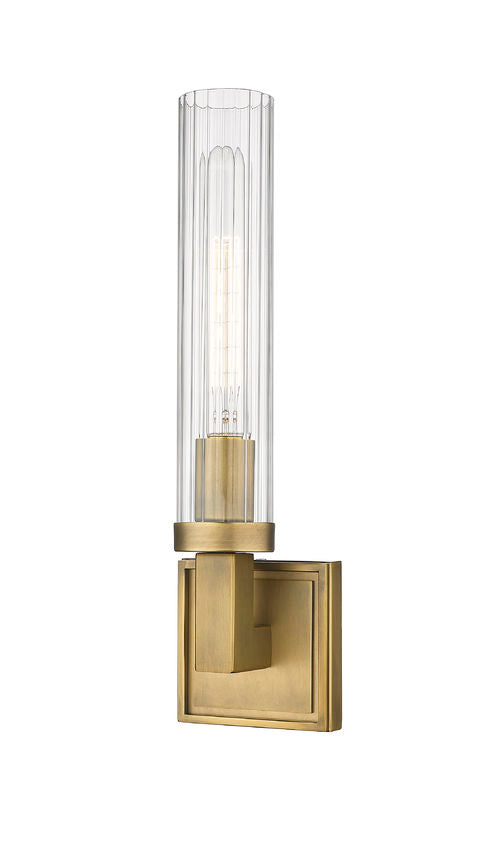 Z-Lite Beau Wall Sconce 1-Light Rubbed Brass | Lighting House Orillia