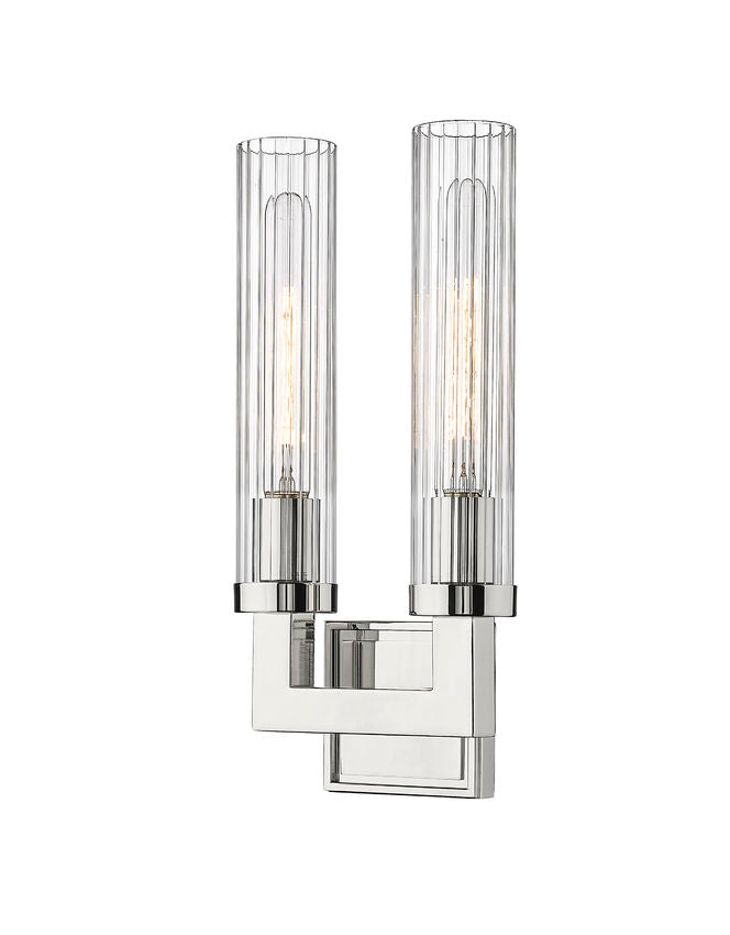 Z-Lite Beau Wall Sconce 2-Light Polished Nickel | Lighting House Orillia
