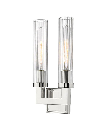 Z-Lite Beau Wall Sconce 2-Light Polished Nickel | Lighting House Orillia