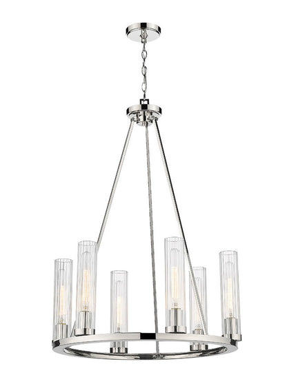 Z-Lite Beau Chandelier 6-Light Polished Nickel | Lighting House Orillia