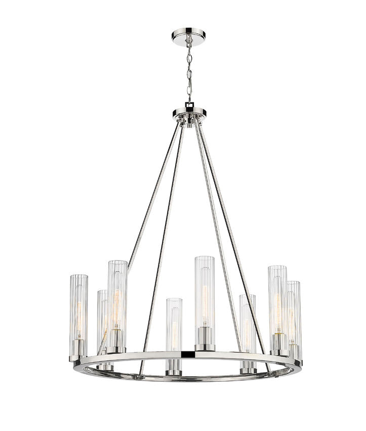 Z-Lite Beau Chandelier 8-Light Polished Nickel | Lighting House Orillia