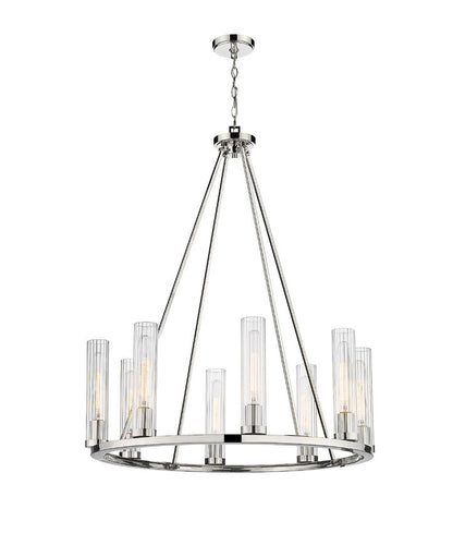 Z-Lite Beau Chandelier 8-Light Polished Nickel | Lighting House Orillia
