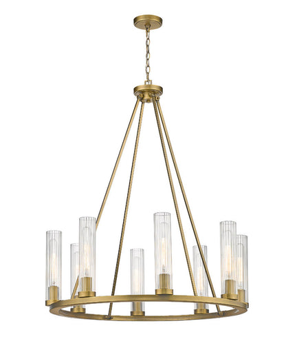Z-Lite Beau Chandelier 8-Light Rubbed Brass | Lighting House Orillia