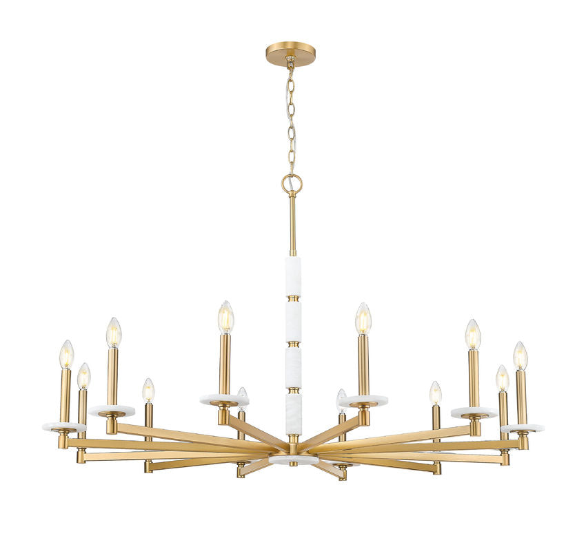 Z-Lite Kaden Chandelier 12-Light Modern Gold | Lighting House Orillia