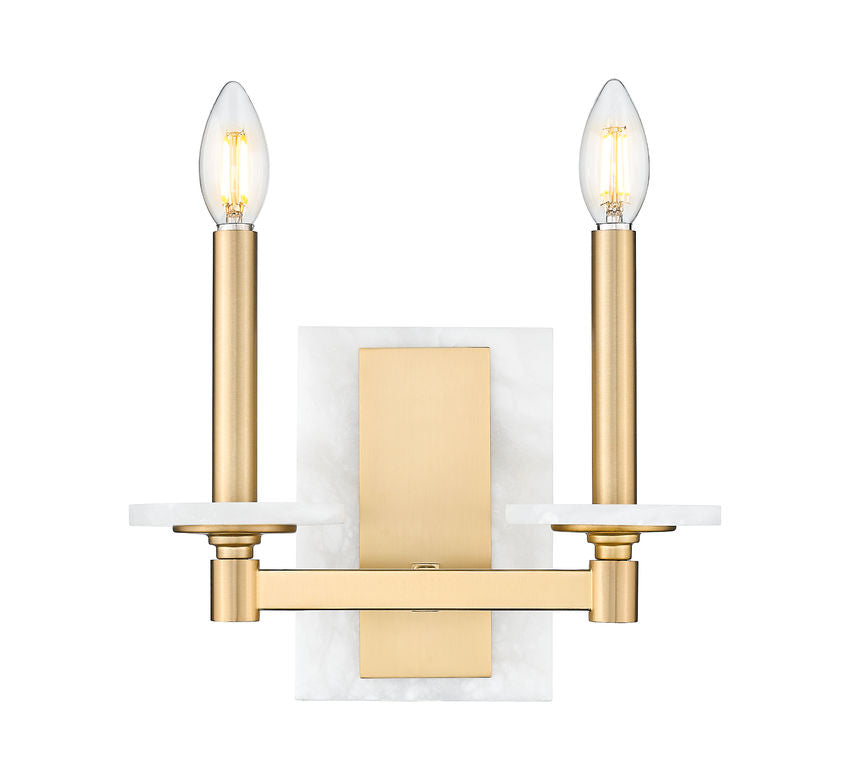 Z-Lite Kaden Wall Sconce 2-Light Modern Gold | Lighting House Orillia