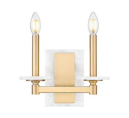 Z-Lite Kaden Wall Sconce 2-Light Modern Gold | Lighting House Orillia