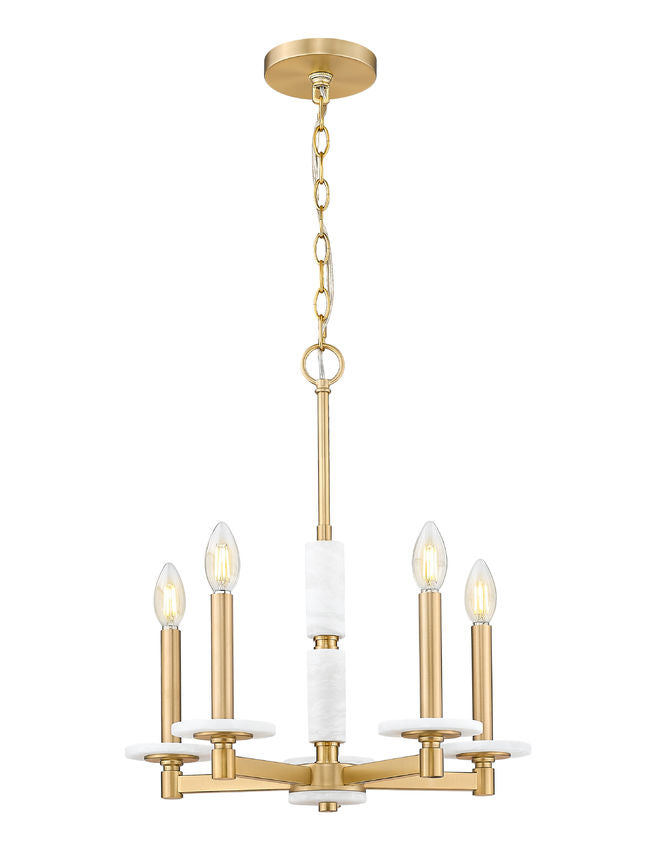 Z-Lite Kaden Chandelier 5-Light Modern Gold | Lighting House Orillia