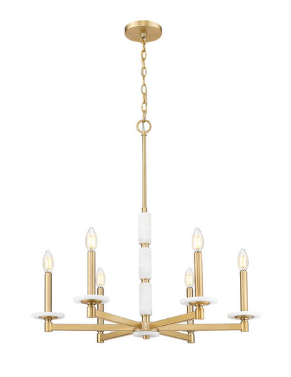 Z-Lite Kaden Chandelier 6-Light Modern Gold | Lighting House Orillia