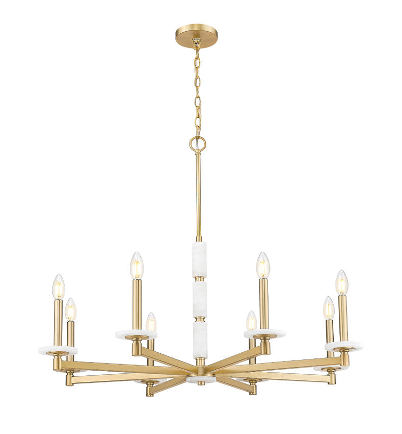 Z-Lite Kaden Chandelier 8-Light Modern Gold | Lighting House Orillia