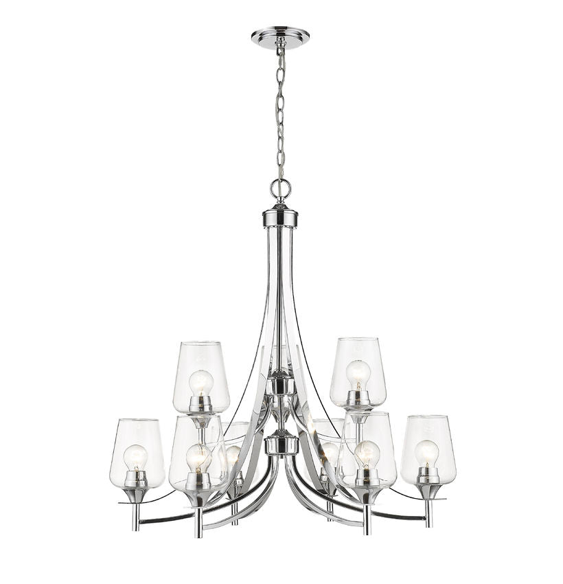 Z-Lite Joliet 9-Light Chandelier Chrome | Lighting House Orillia