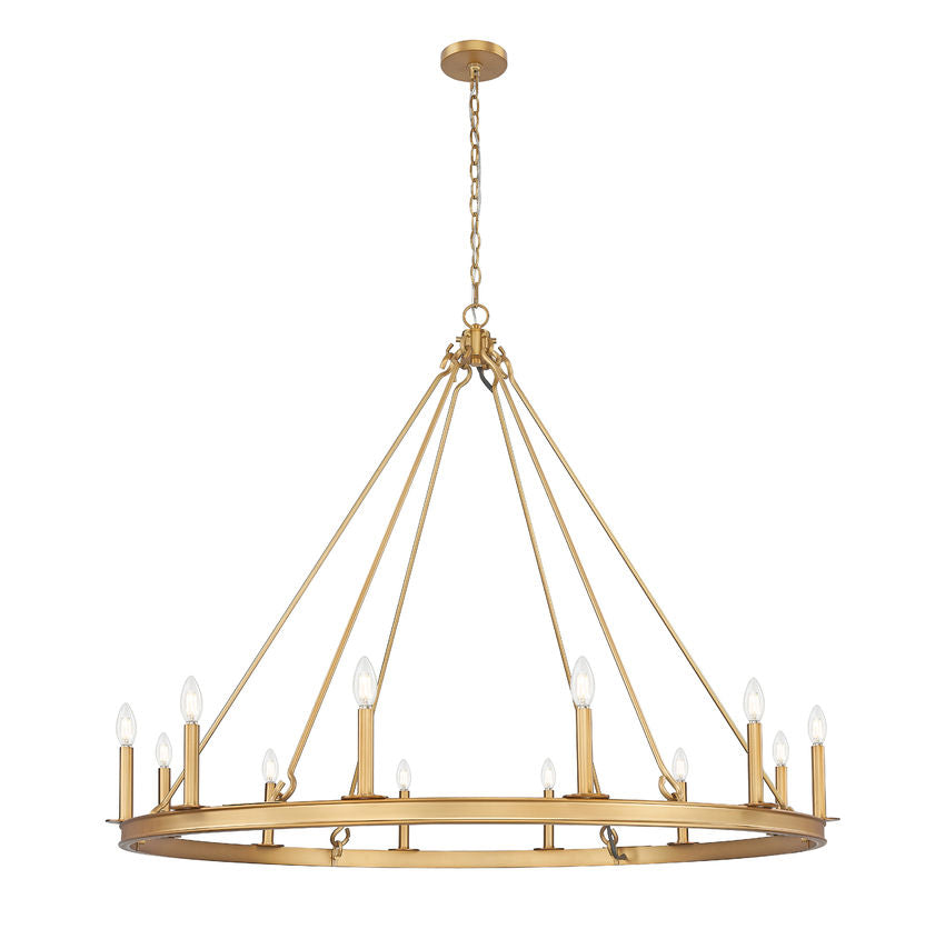 Z-Lite Barclay 12-Light Chandelier Rubbed Brass | Lighting House Orillia