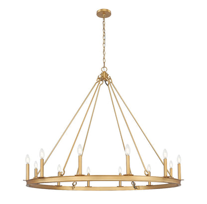 Z-Lite Barclay 12-Light Chandelier Rubbed Brass | Lighting House Orillia