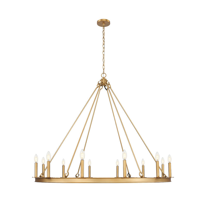 Z-Lite Barclay 12-Light Chandelier Rubbed Brass | Lighting House Orillia