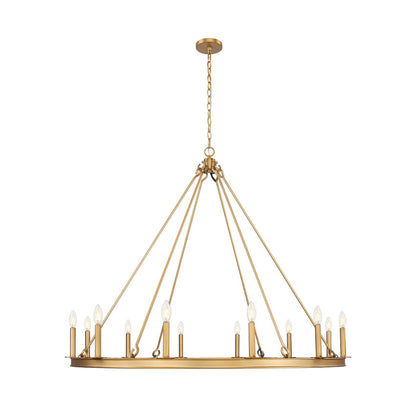 Z-Lite Barclay 12-Light Chandelier Rubbed Brass | Lighting House Orillia