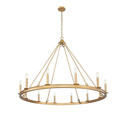 Z-Lite Barclay 12-Light Chandelier Rubbed Brass | Lighting House Orillia