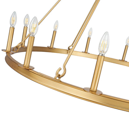 Z-Lite Barclay 12-Light Chandelier Rubbed Brass | Lighting House Orillia