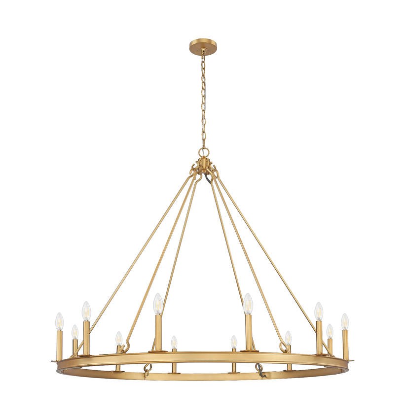 Z-Lite Barclay 12-Light Chandelier Rubbed Brass | Lighting House Orillia