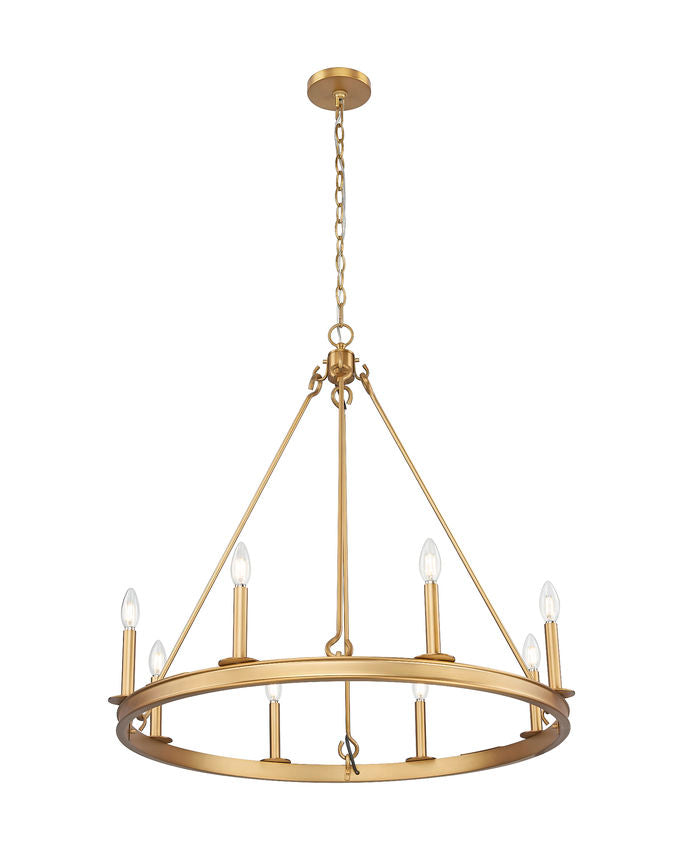 Z-Lite Barclay 8-Light Chandelier Rubbed Brass | Lighting House Orillia