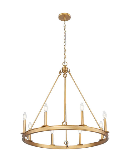 Z-Lite Barclay 8-Light Chandelier Rubbed Brass | Lighting House Orillia