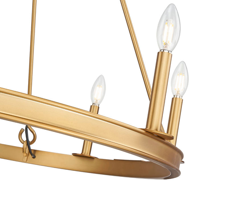 Z-Lite Barclay 8-Light Chandelier Rubbed Brass | Lighting House Orillia