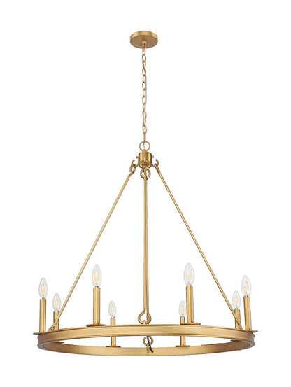Z-Lite Barclay 8-Light Chandelier Rubbed Brass | Lighting House Orillia