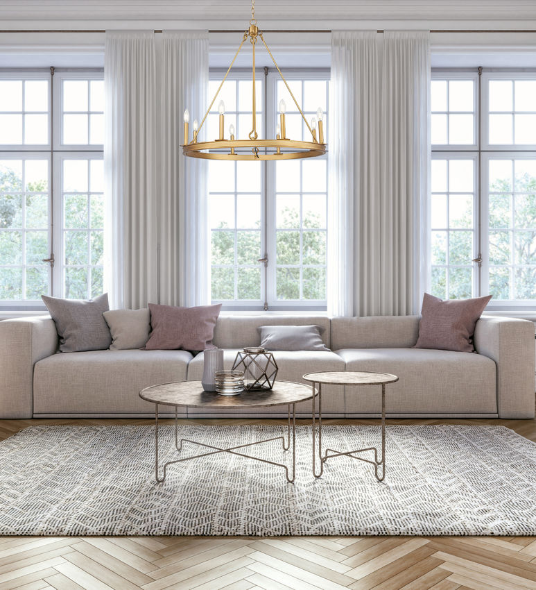 Z-Lite Barclay 8-Light Chandelier Rubbed Brass | Lighting House Orillia