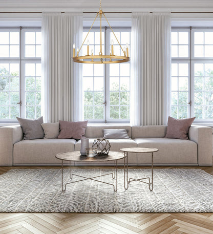 Z-Lite Barclay 8-Light Chandelier Rubbed Brass | Lighting House Orillia