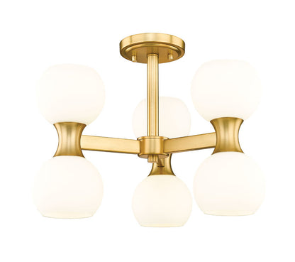 Z-Lite Artemis Semi-Flush Mount 6-Light Modern Gold | Lighting House Orillia