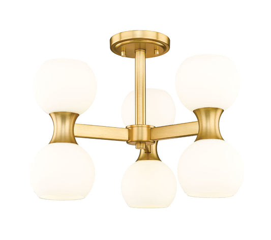 Z-Lite Artemis Semi-Flush Mount 6-Light Modern Gold | Lighting House Orillia