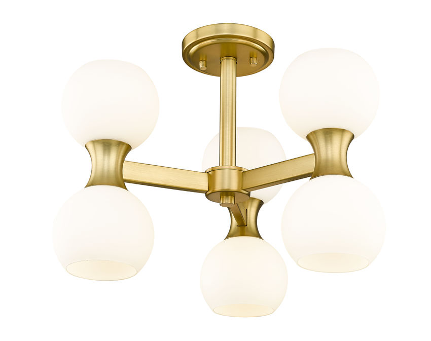 Z-Lite Artemis Semi-Flush Mount 6-Light Modern Gold | Lighting House Orillia