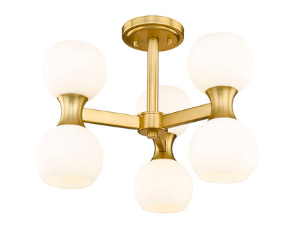 Z-Lite Artemis Semi-Flush Mount 6-Light Modern Gold | Lighting House Orillia
