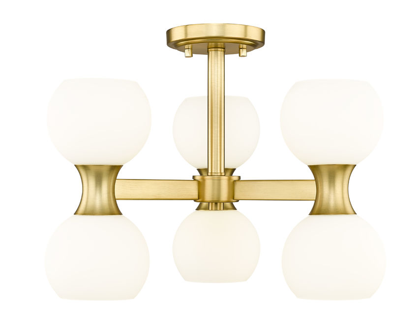 Z-Lite Artemis Semi-Flush Mount 6-Light Modern Gold | Lighting House Orillia