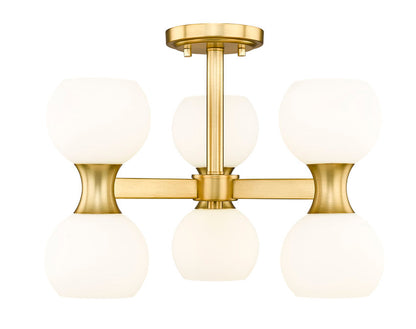 Z-Lite Artemis Semi-Flush Mount 6-Light Modern Gold | Lighting House Orillia