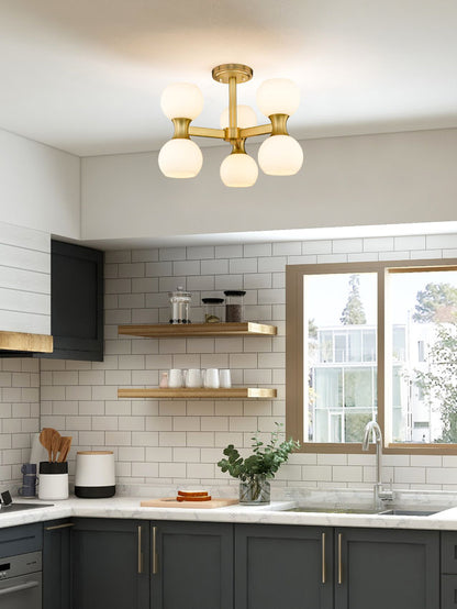 Z-Lite Artemis Semi-Flush Mount 6-Light Modern Gold | Lighting House Orillia
